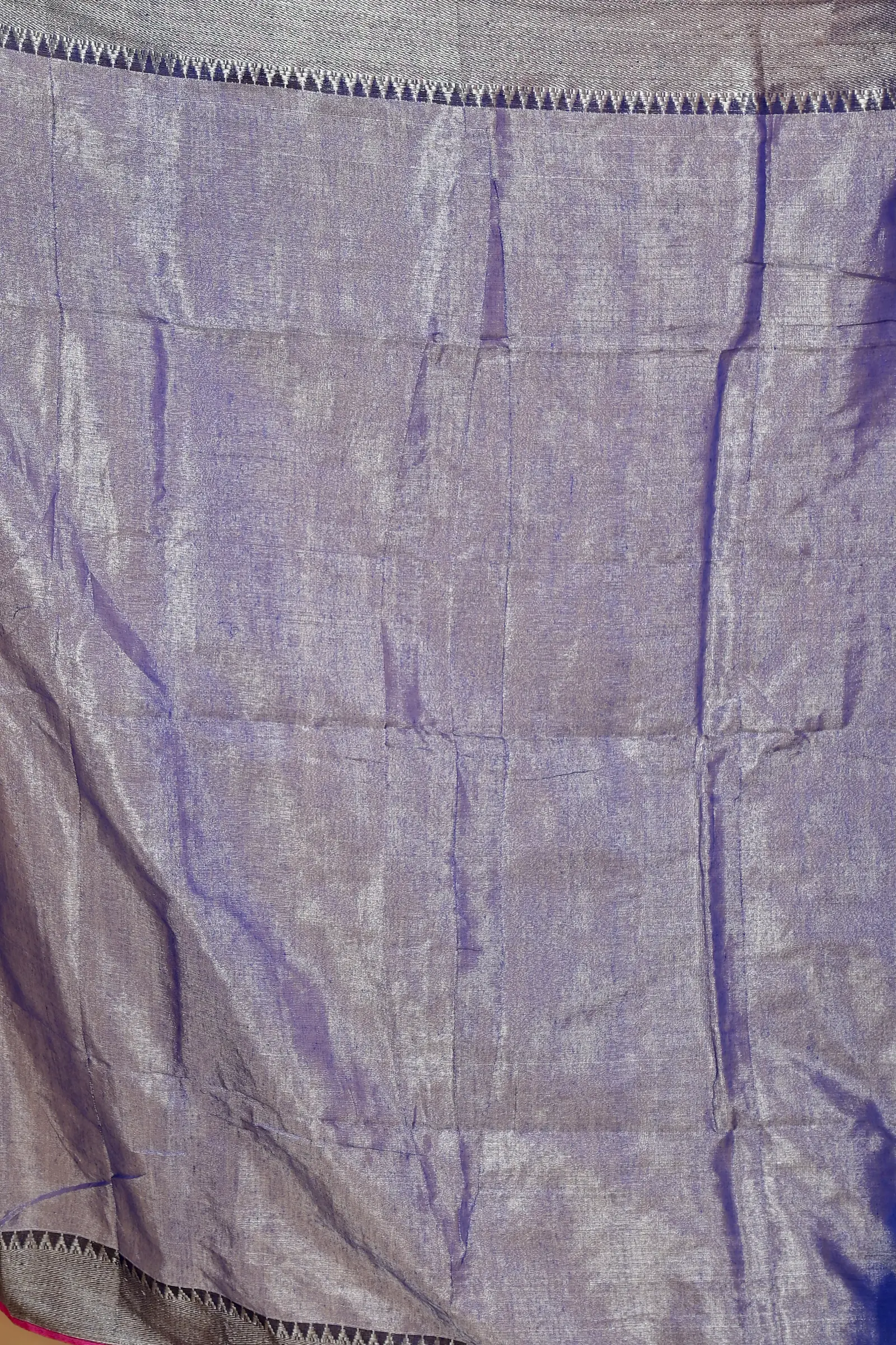 Pale Purple Cotton Silk Tisuka Par Hand Loom Saree (2068)