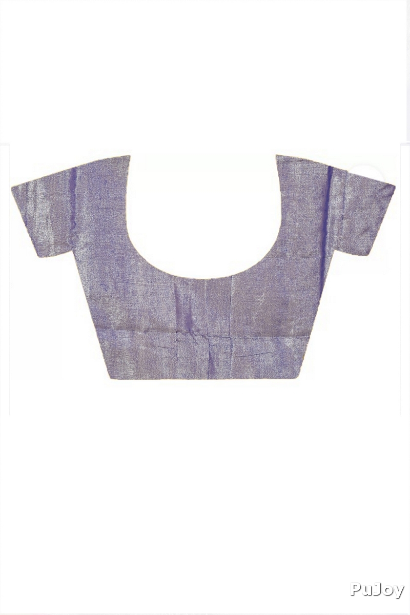 Pale Purple Cotton Silk Tisuka Par Hand Loom Saree (2068)