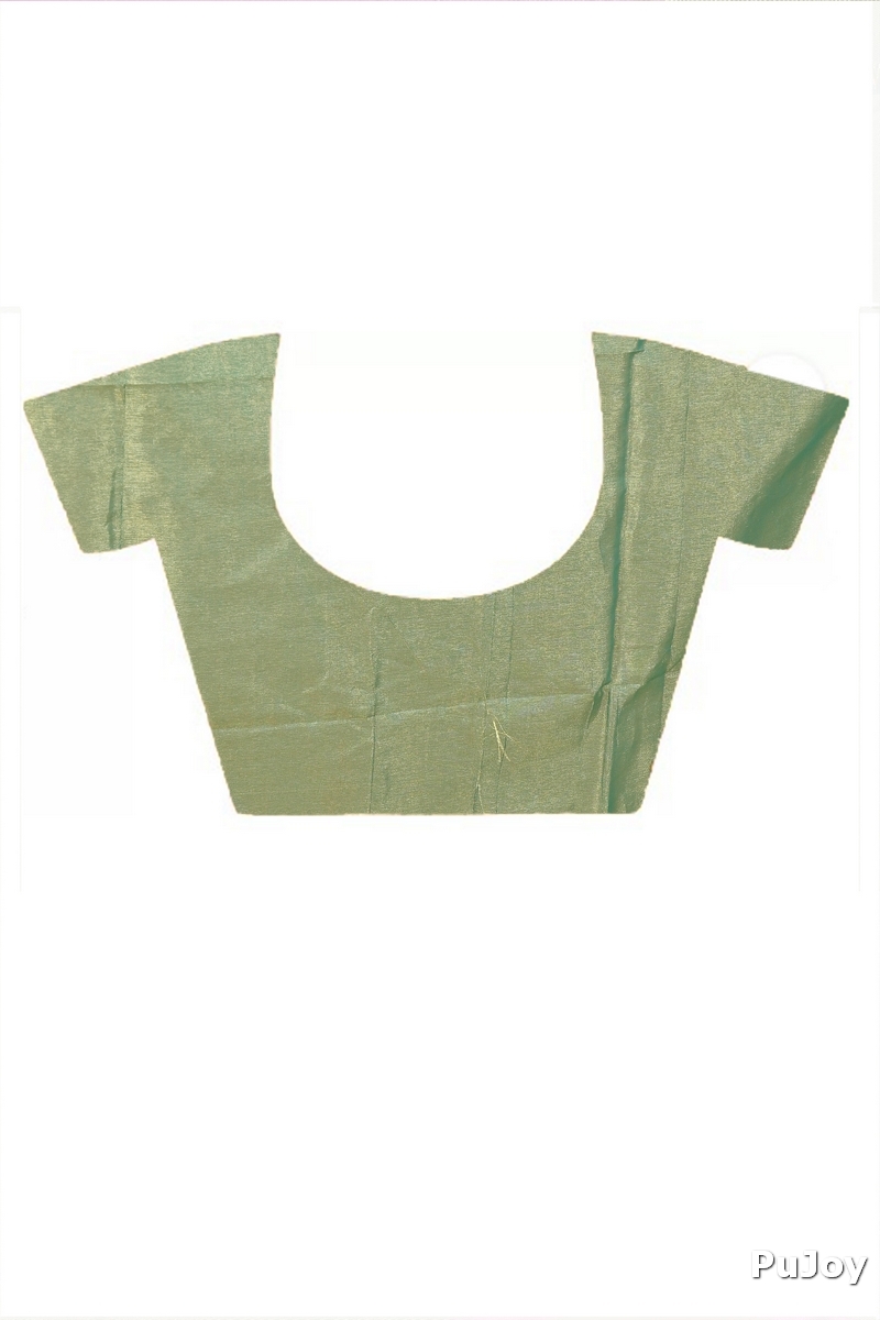 Green Cotton Silk Tisuka Par Hand Loom Saree (2070)