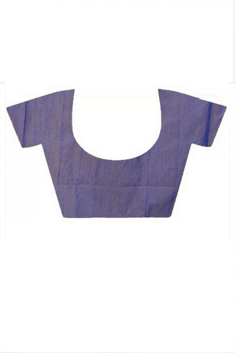 Naby Blue Blended Cotton Setori Hand Loom Saree (2075)