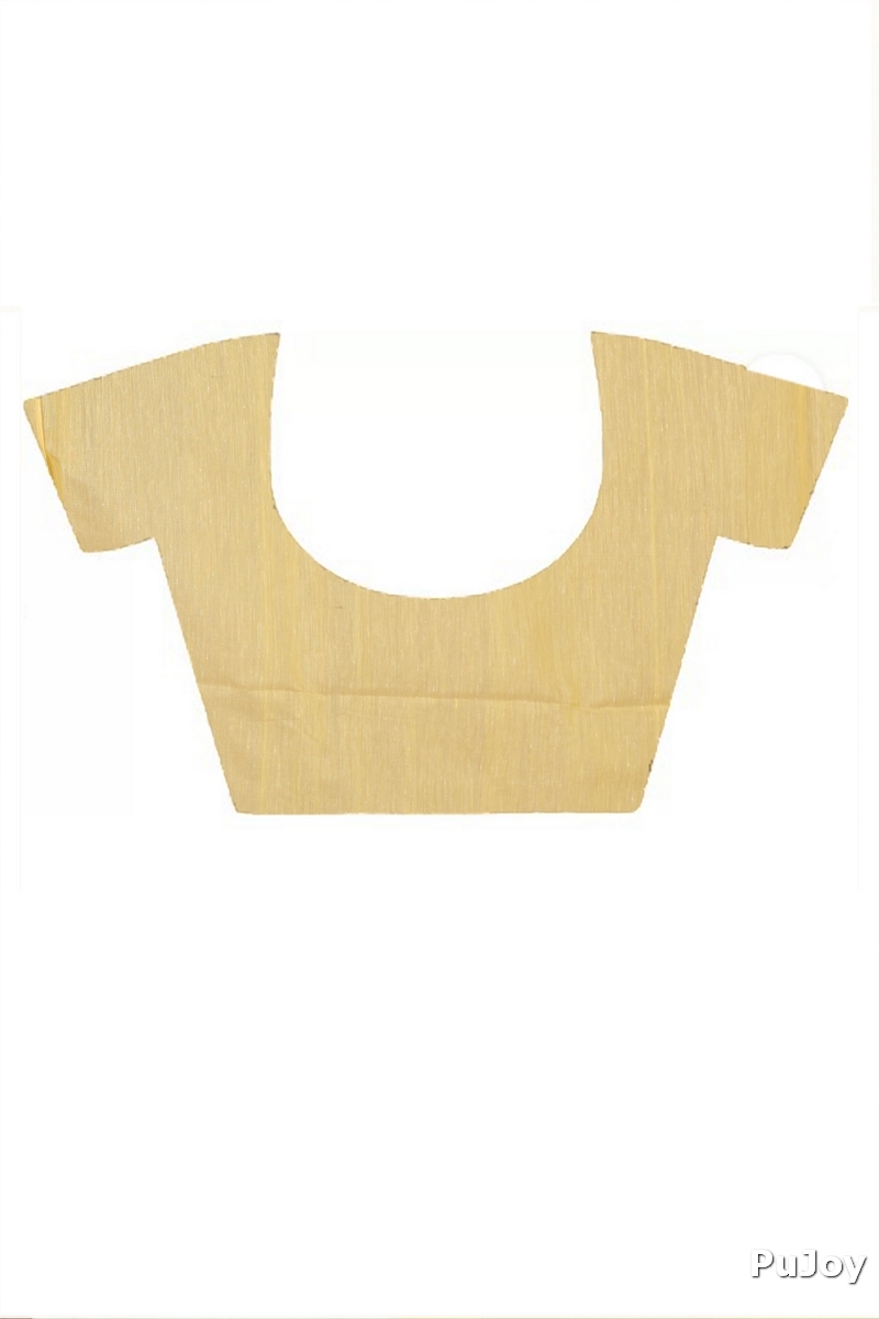Yellow Blended Cotton Setori Hand Loom Saree (2076)