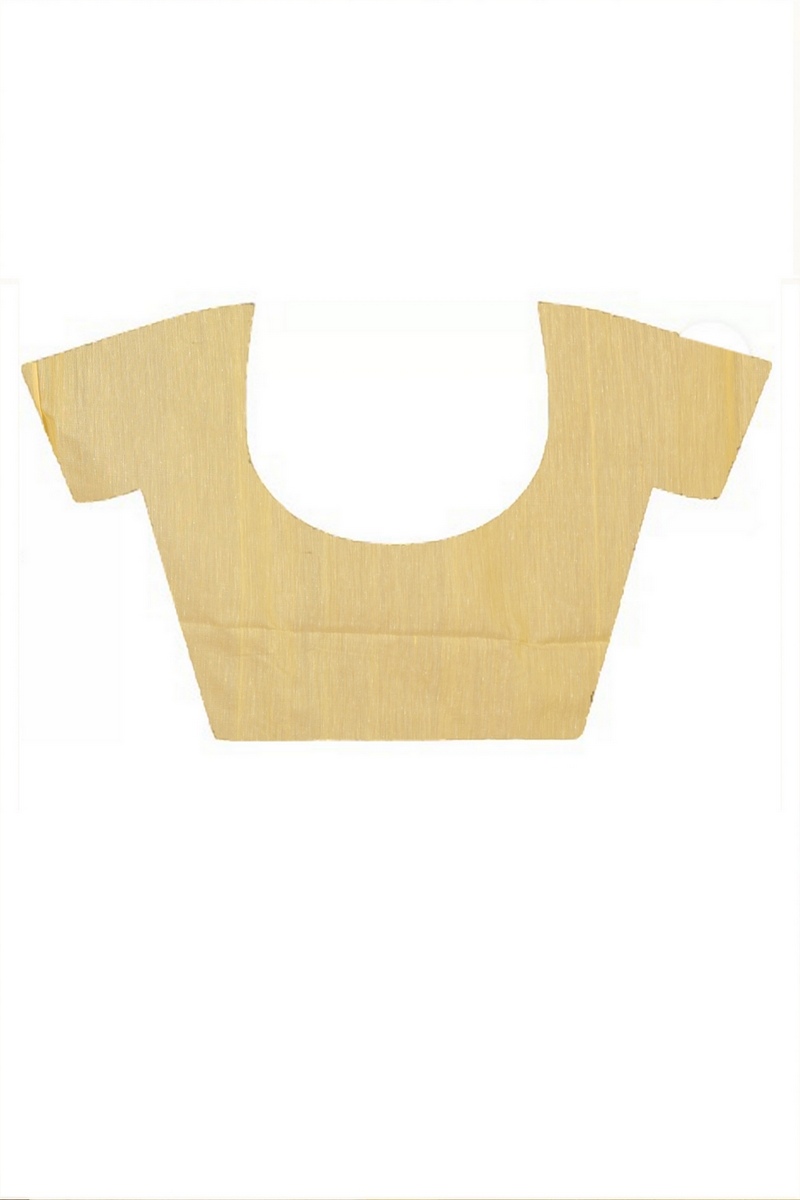 Yellow Blended Cotton Setori Hand Loom Saree (2076)