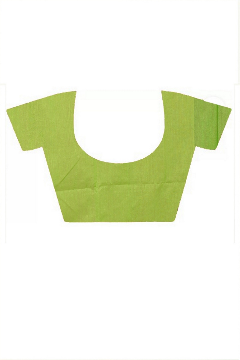 Green Blended Cotton Setori Hand Loom Saree (2077)