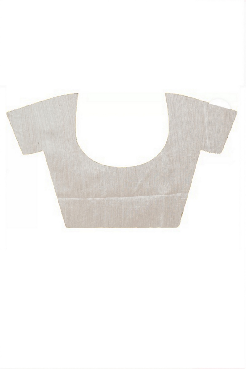 White Blended Cotton Setori Hand Loom Saree (2078)