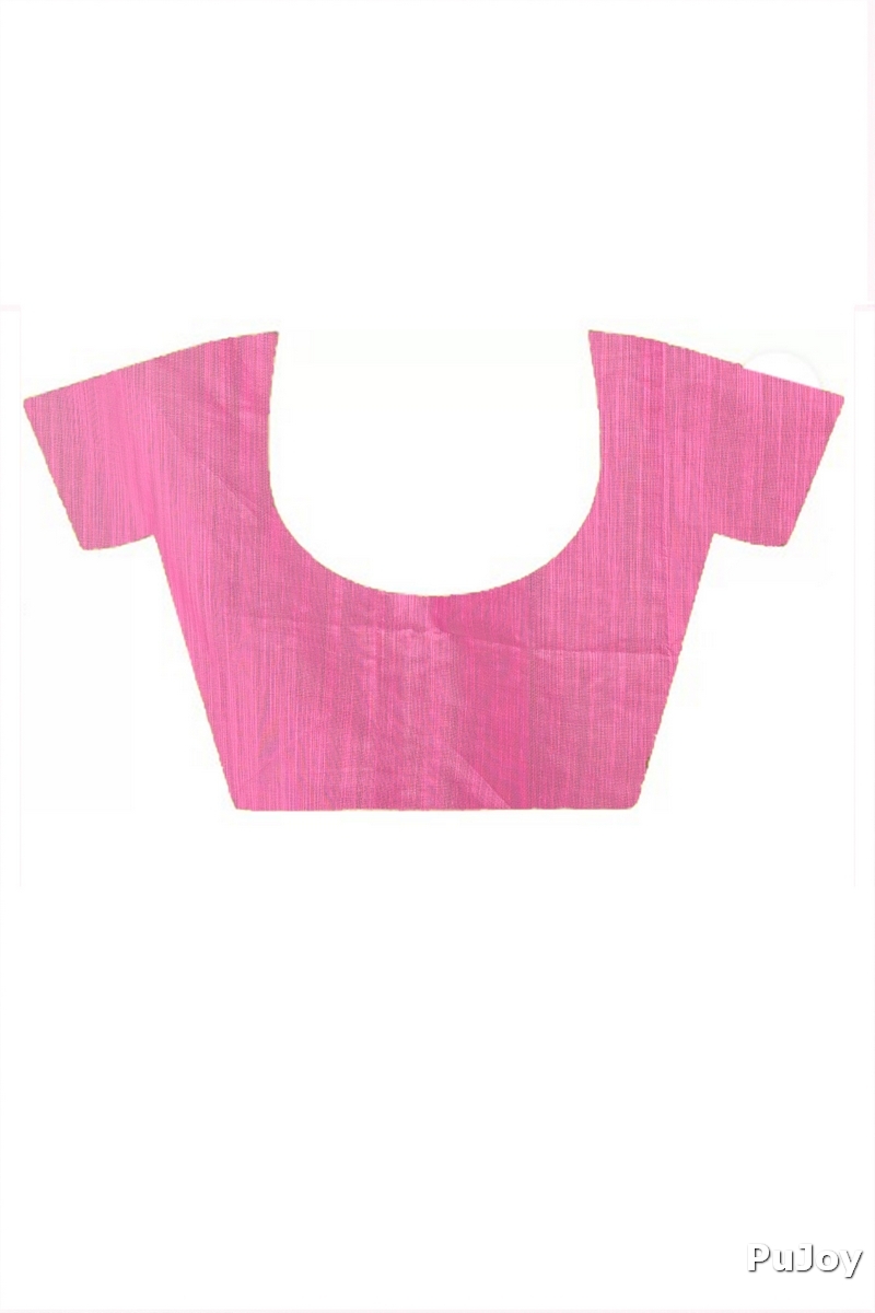 Pink Blended Cotton Anito Hand Painted Saree (2080)