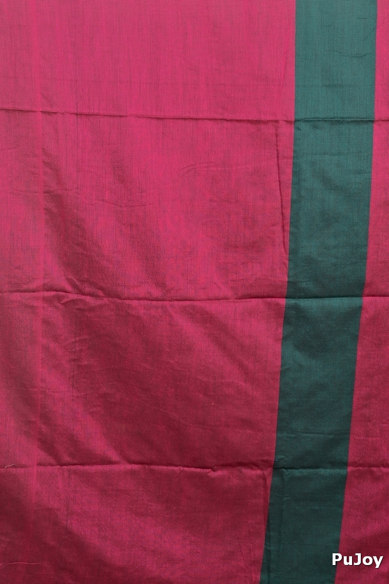 Purple Green Pure Cotton Nator Hand Loom Saree (2086)