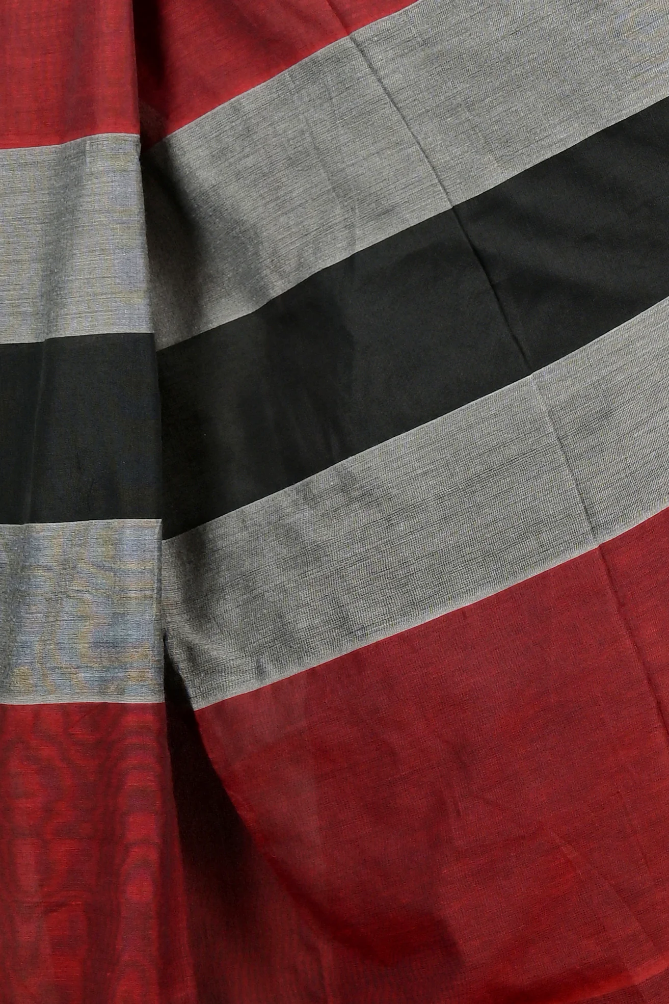 Black Brown Pure Cotton Nator Hand Loom Saree (2087)