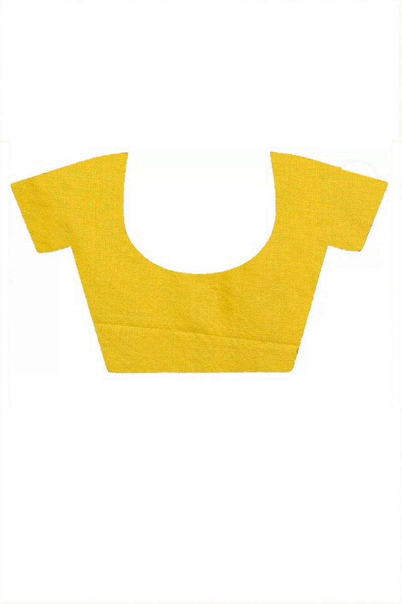 Yellow Pure Cotton Umkor Than Embroidery Handloom saree (2088)