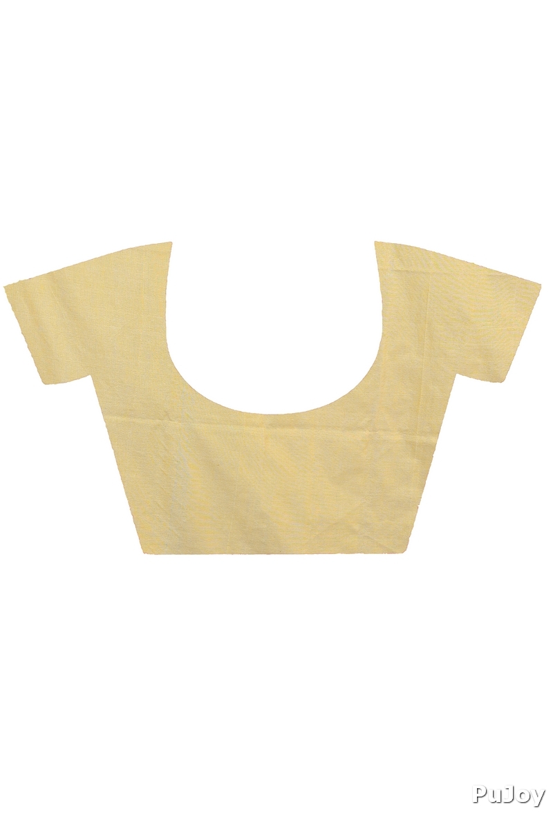 Yellow Pure Cotton Bisti Hand Loom Saree (2094)