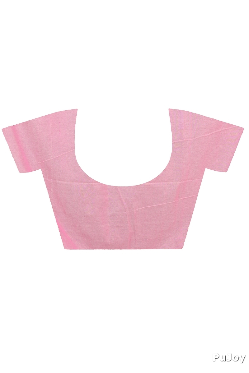 Pink Pure Cotton Bisti Hand Loom Saree (2095)