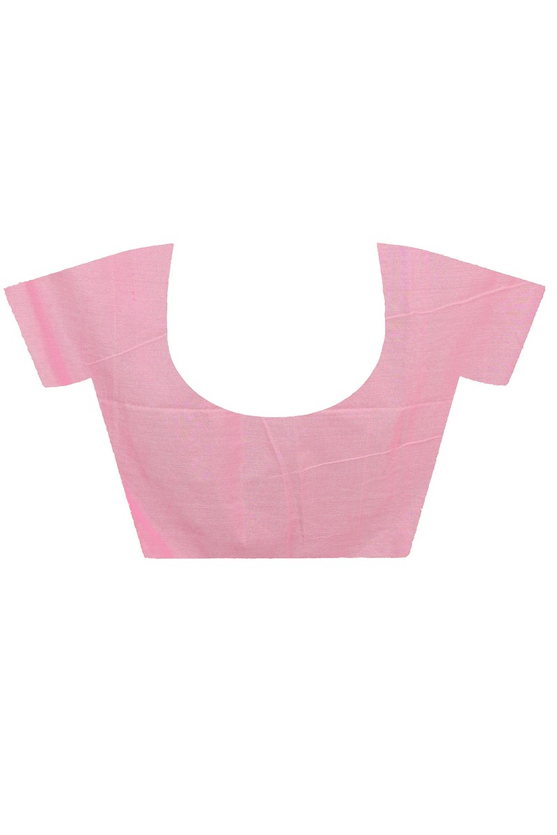 Pink Pure Cotton Bisti Hand Loom Saree (2095)