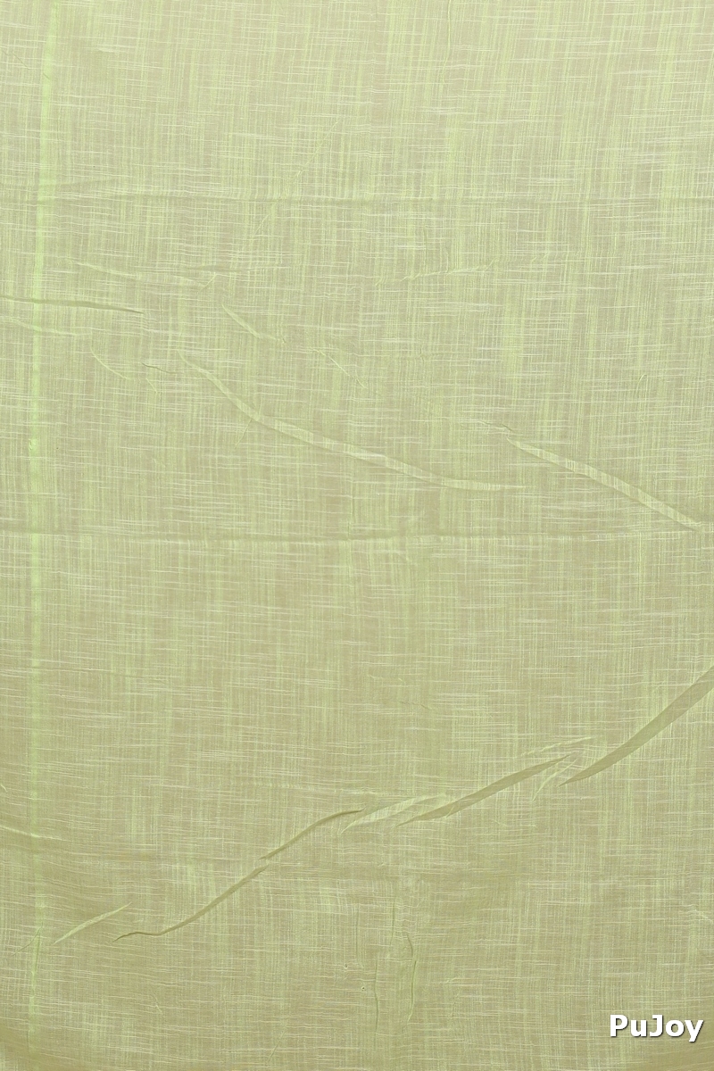 Light Green Pure Cotton Hilda Printed Handloom Saree (2104)
