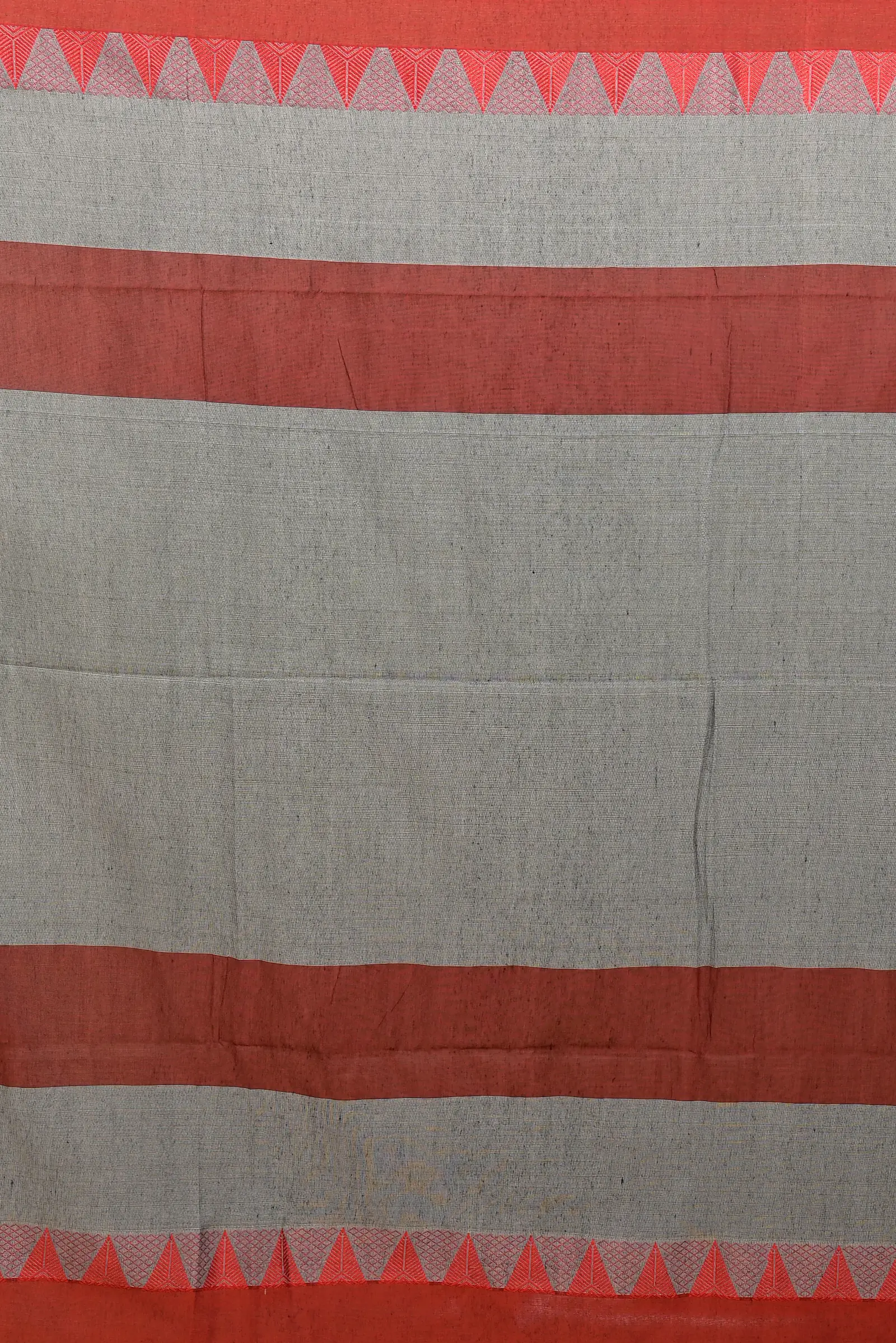 Red Brown Pure Cotton Hiran Hand Loom Saree (2116)