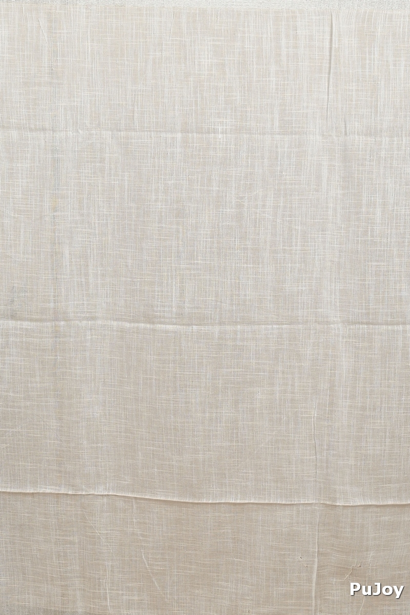 White Pink Pure Cotton Hiral Printed Handloom Saree (2120)