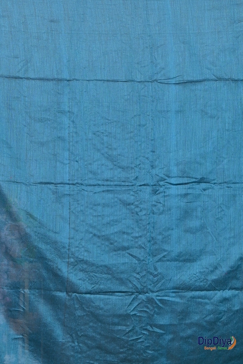 Cobalt Blue Pure Cotton Parag Embroidery Handloom saree (213)