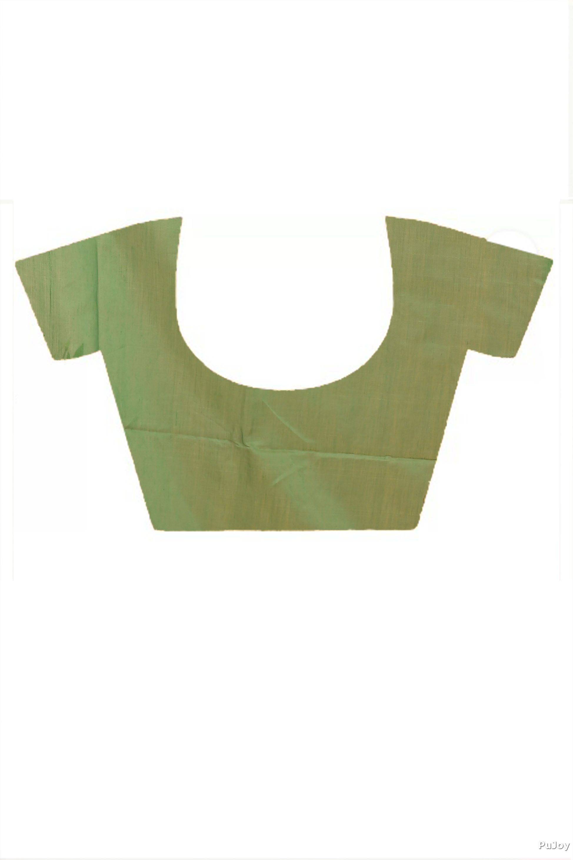 Peach Green Blended Cotton Pisha Hand Loom Saree (2145)