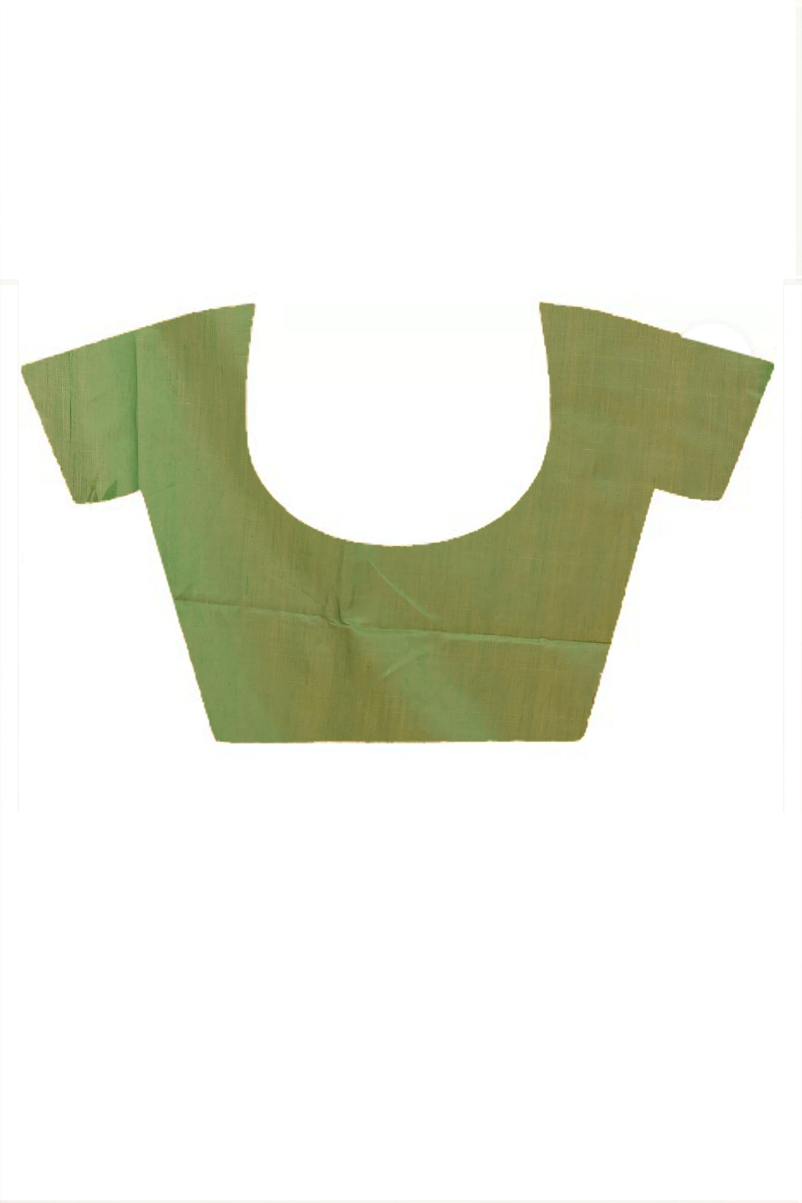 Peach Green Blended Cotton Pisha Hand Loom Saree (2145)