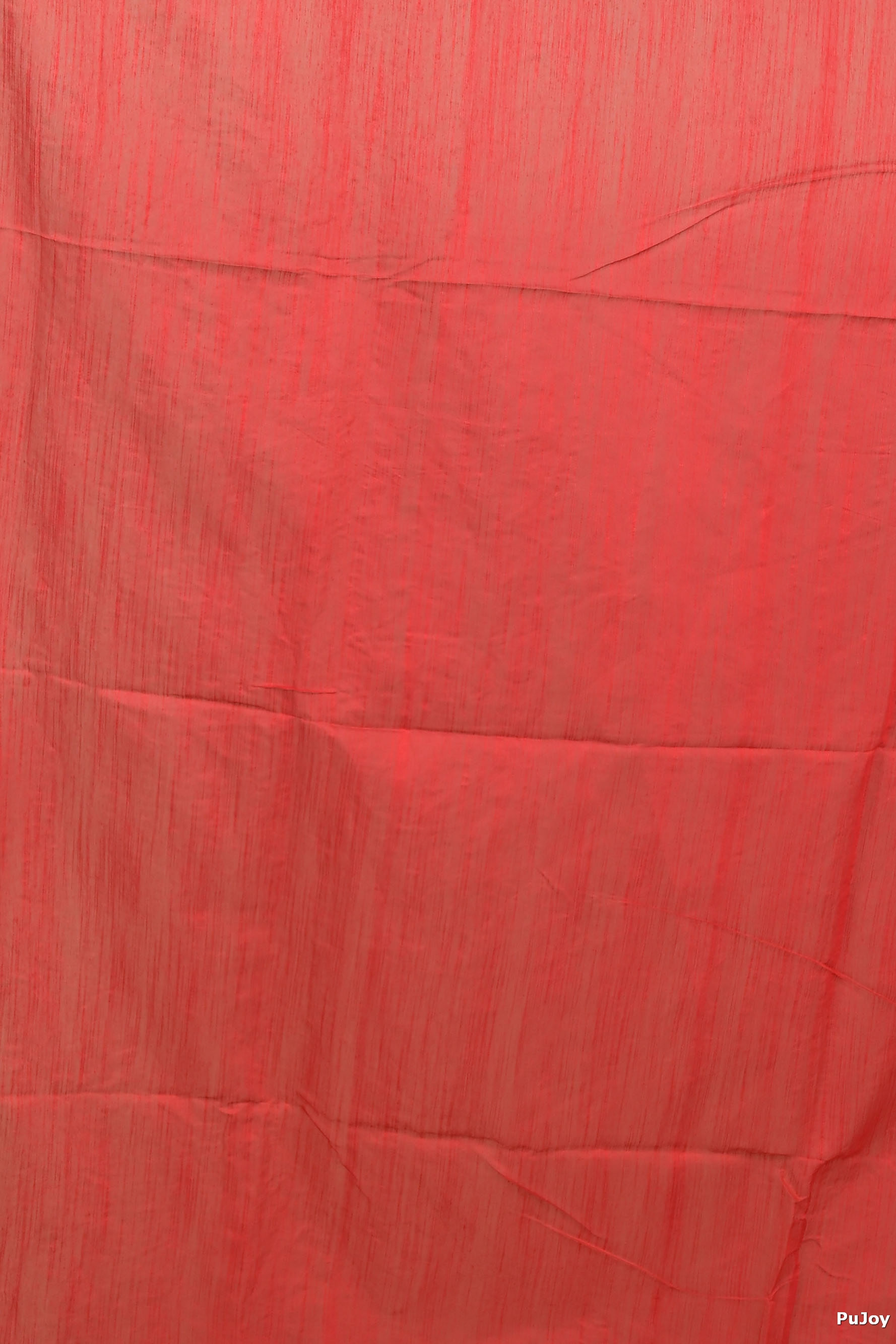 Red Blended Cotton Gijaa Embroidery Handloom saree (2164)
