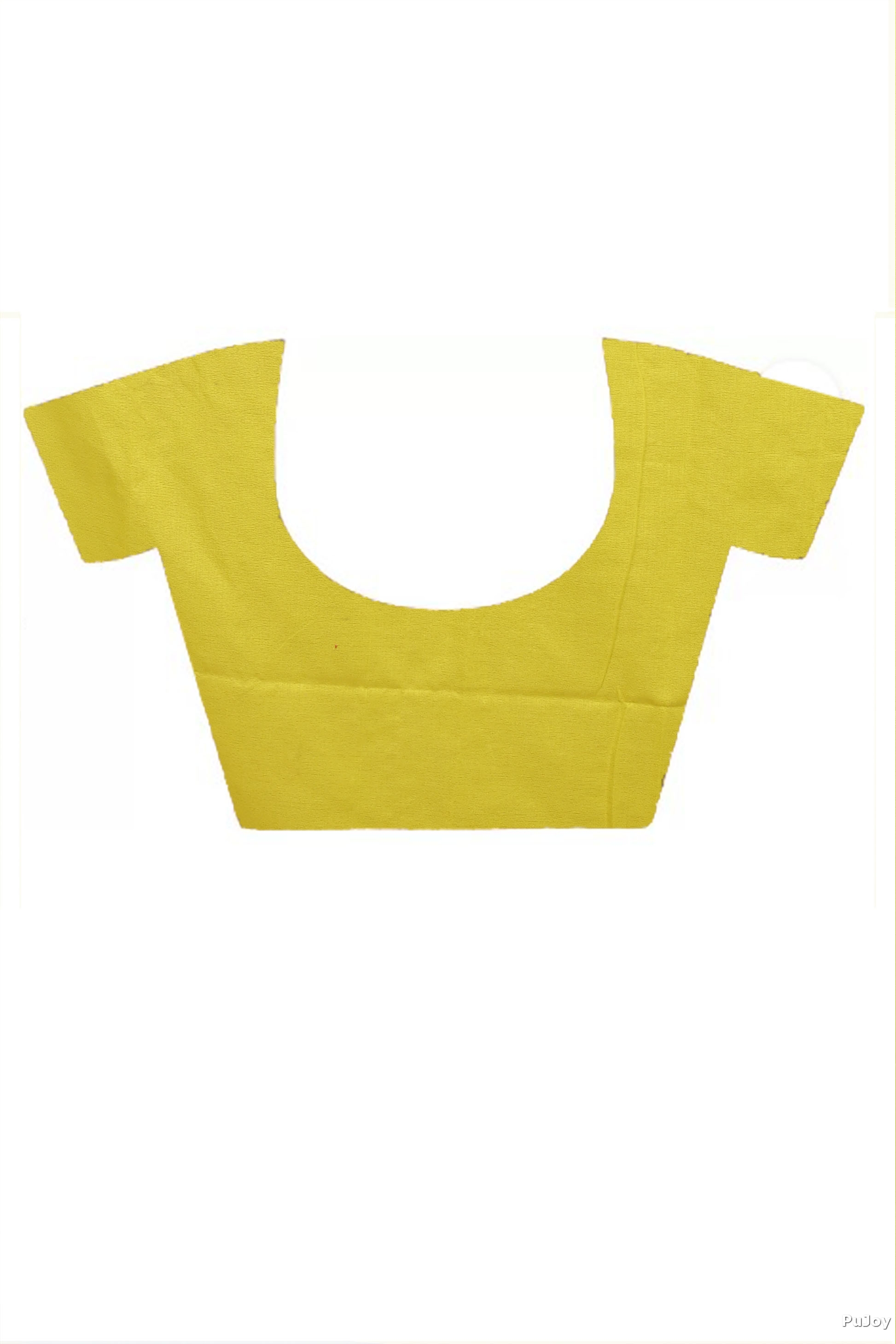 Lemon Yellow Pure Cotton Gittu Hand Loom Saree (2166)