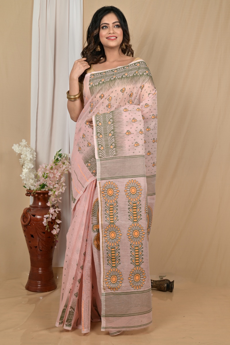Pitch Pure Cotton Achto Tant Saree (2170)