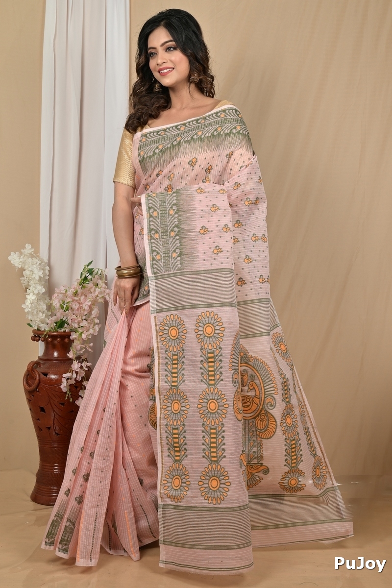 Pitch Pure Cotton Achto Tant Saree (2170)