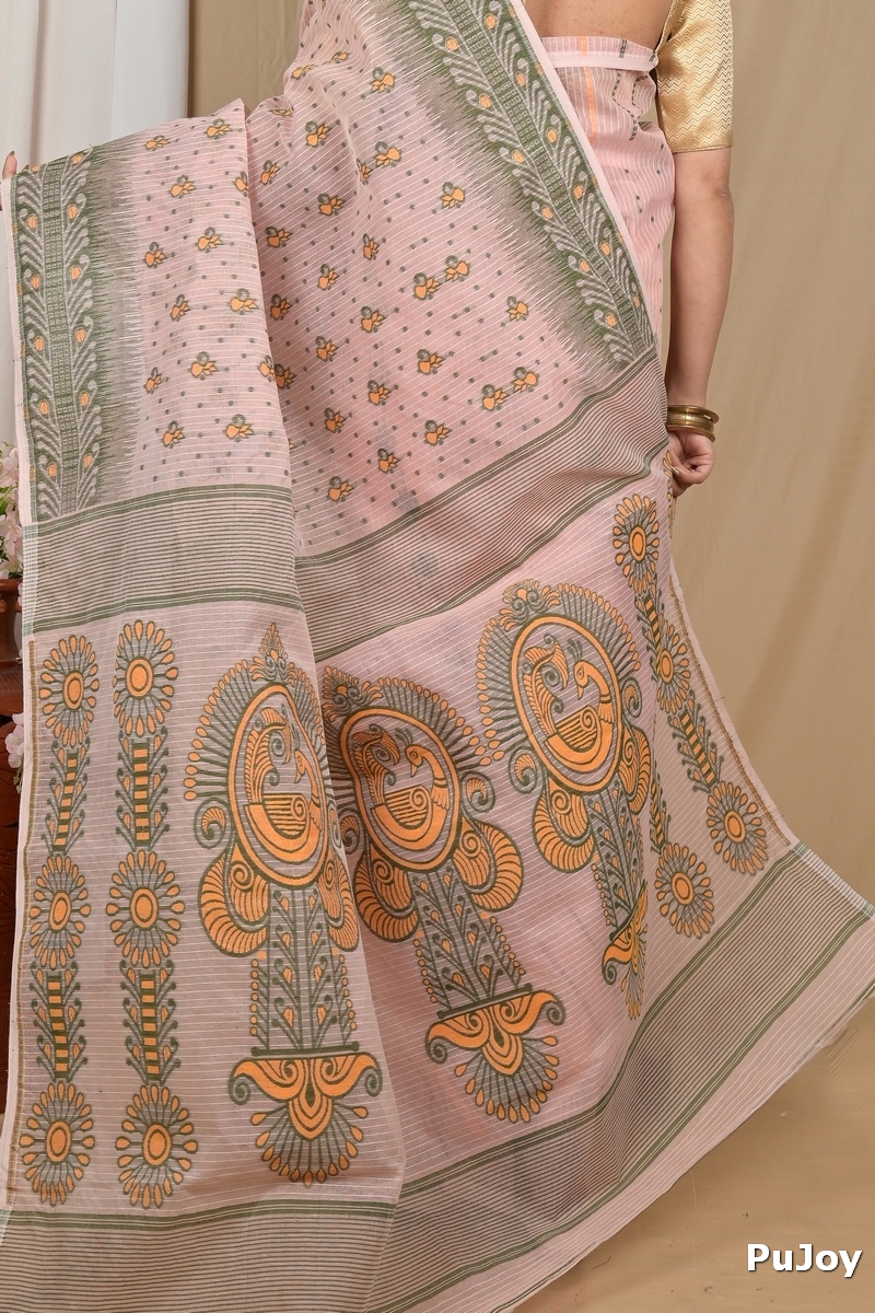 Pitch Pure Cotton Achto Tant Saree (2170)