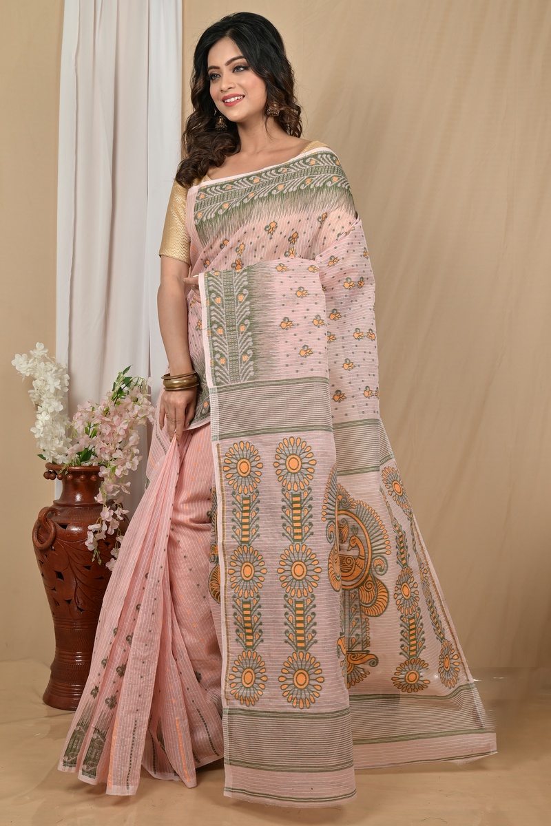 Pitch Pure Cotton Achto Tant Saree (2170)