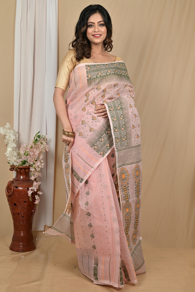 Pitch Pure Cotton Achto Tant Saree (2170)