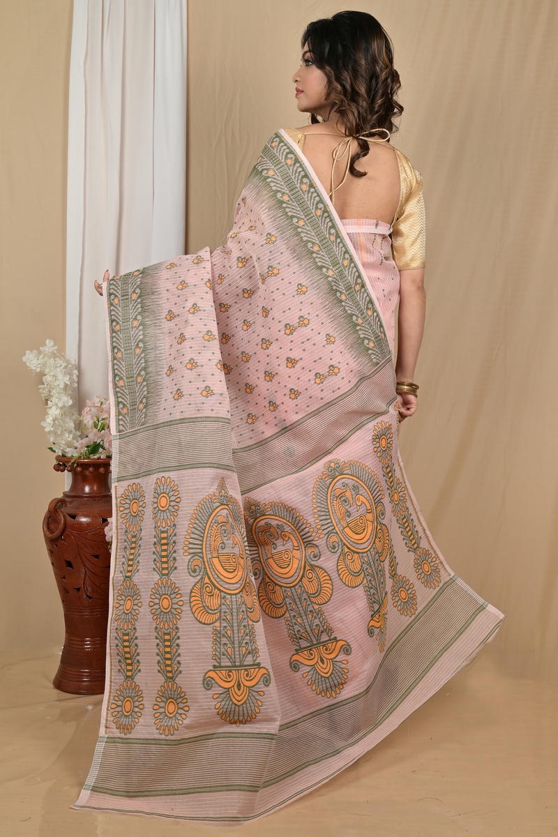 Pitch Pure Cotton Achto Tant Saree (2170)