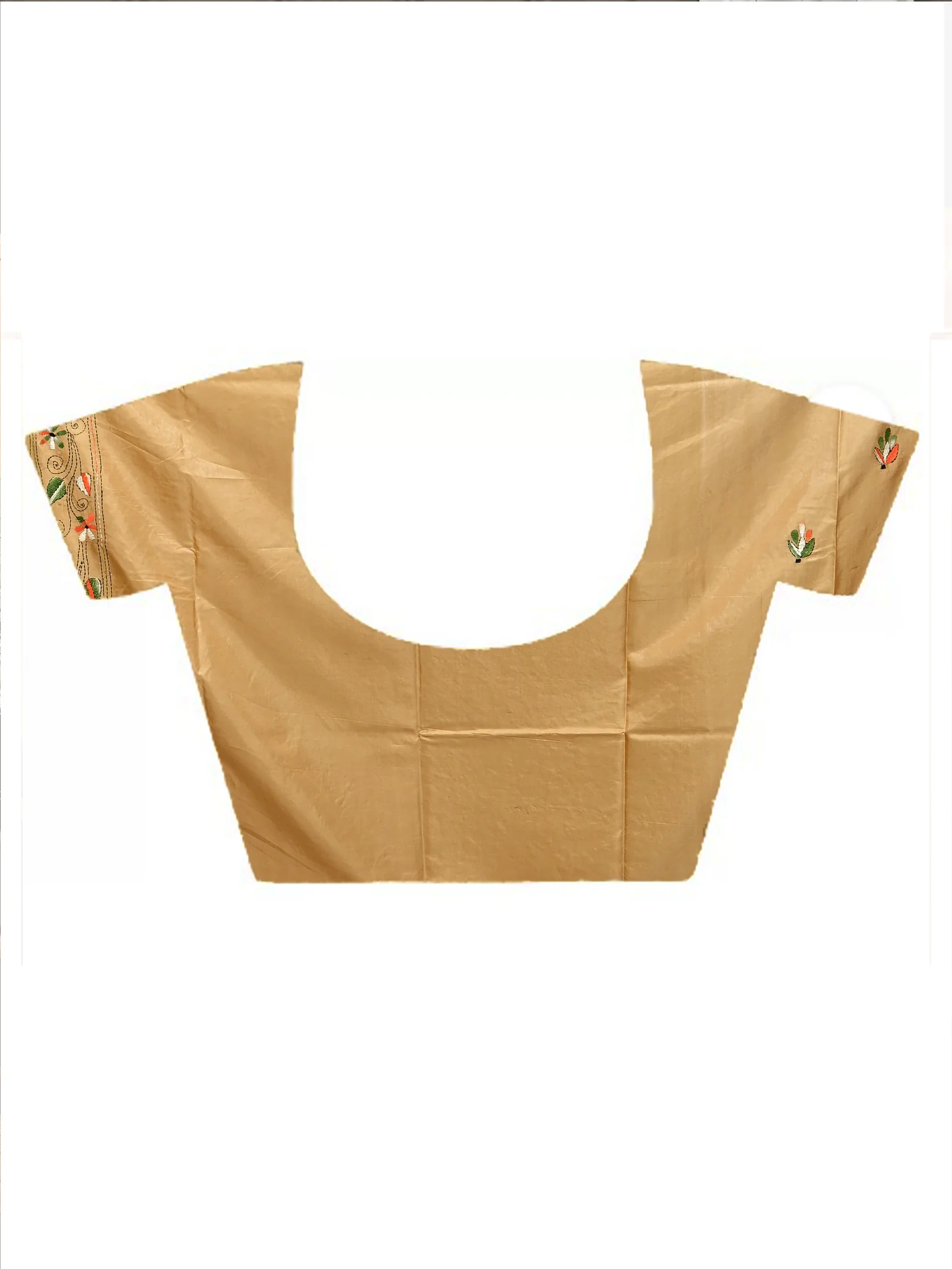 Brown Cotton Bolpur Kantha Stitch Saree (22)