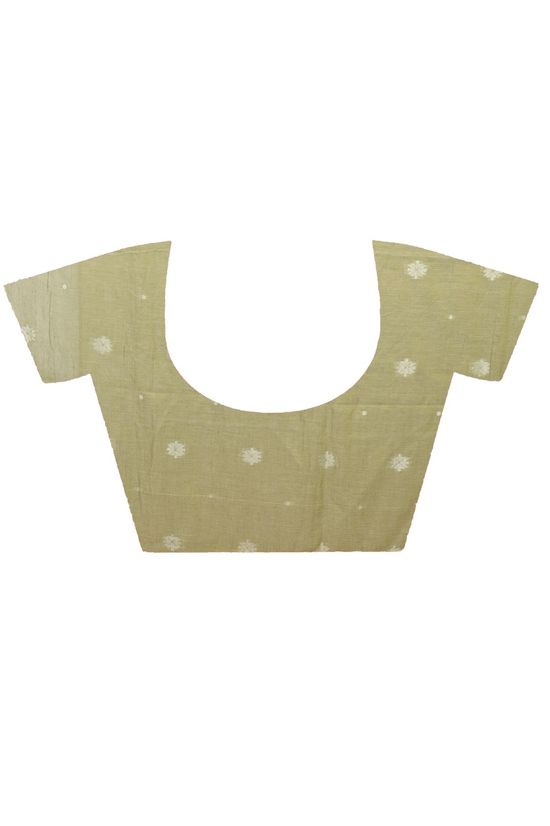 Sage Green Pure Cotton Achbu Hand Loom Saree (2210)