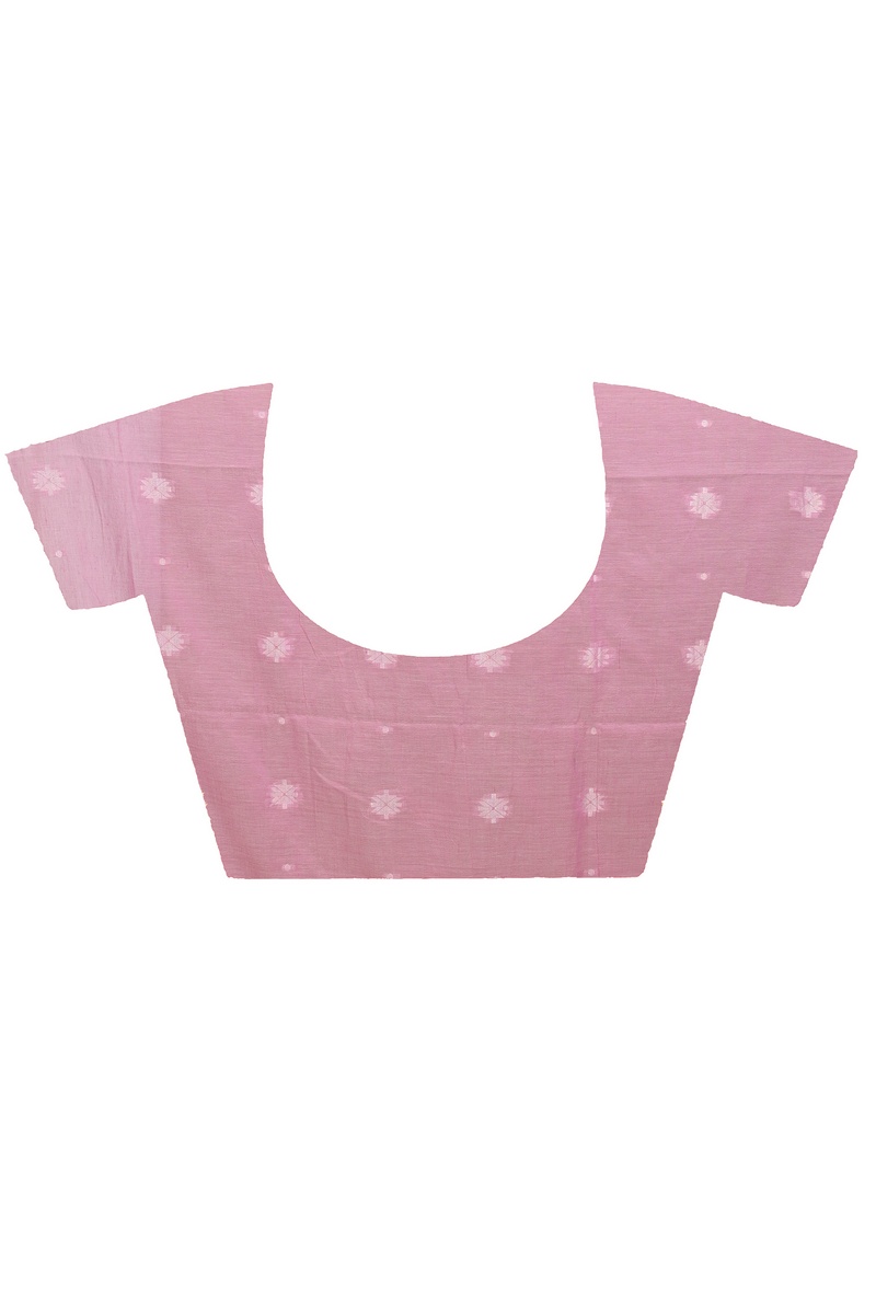 Pastel Pink Pure Cotton Achbu Hand Loom Saree (2213)