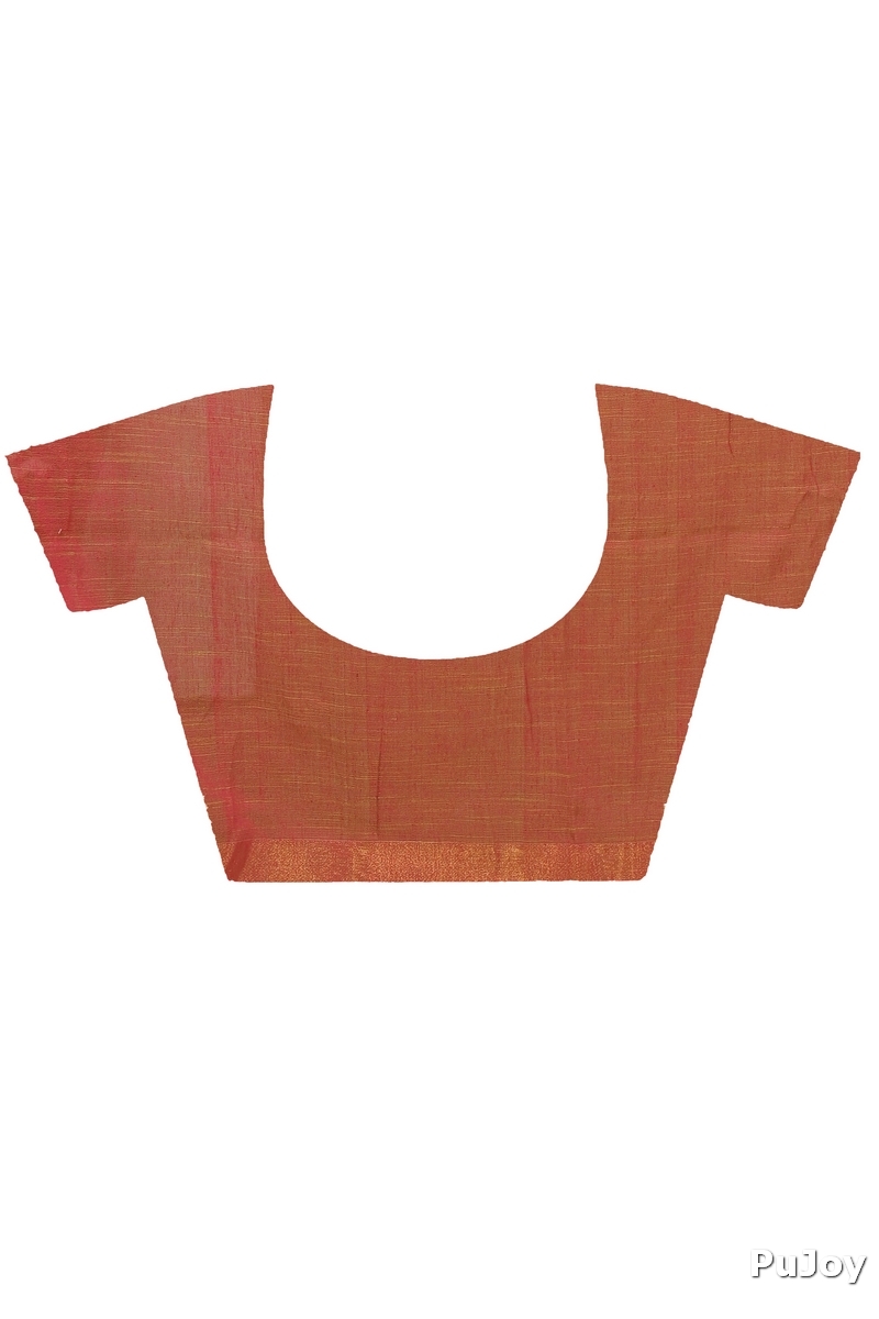 Green Red Pure Cotton Achkol Hand Loom Saree (2214)