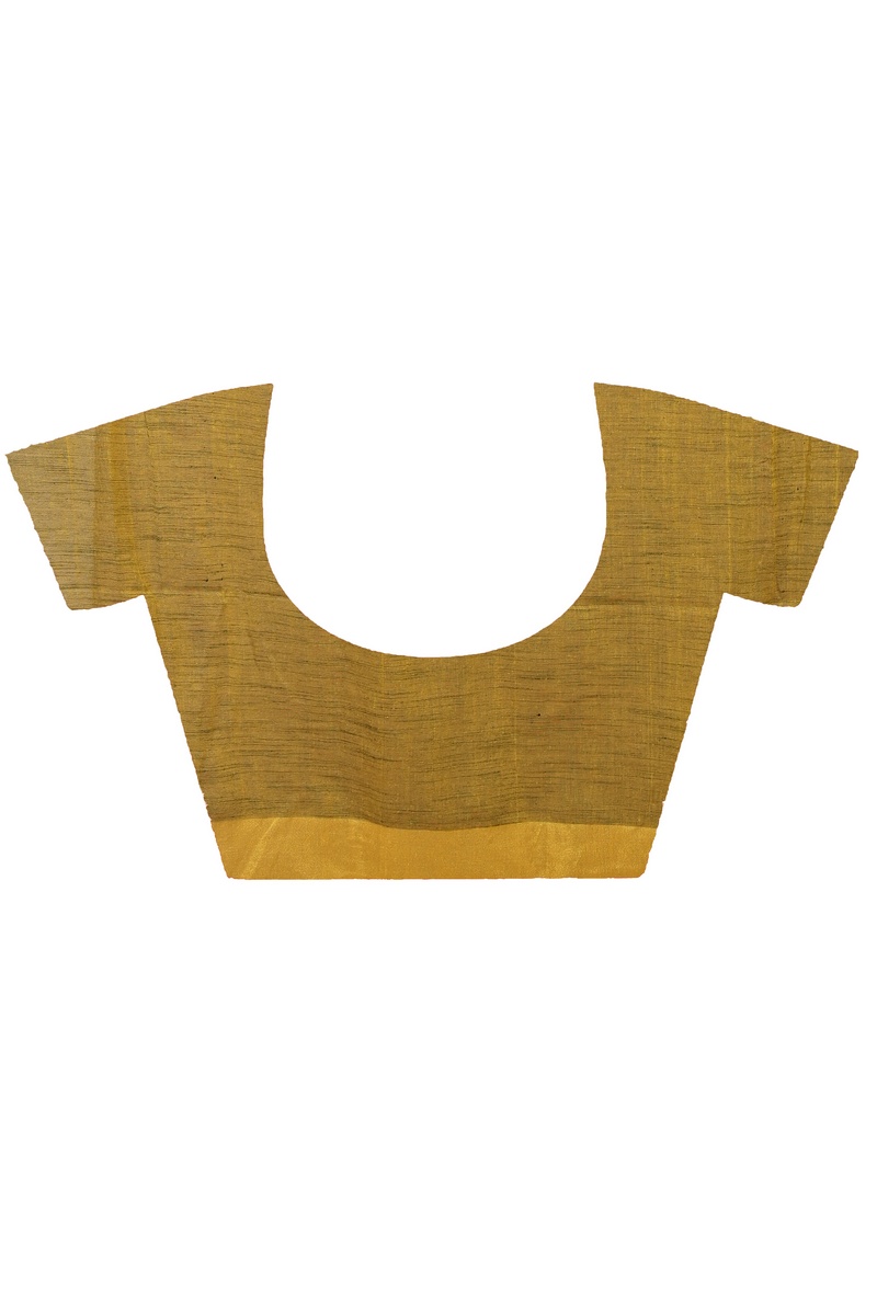 Black Yellow Pure Cotton Achkol Hand Loom Saree (2216)