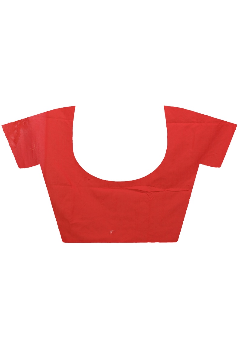 Red Pure Cotton Achrun Embroidery Handloom saree (2240)