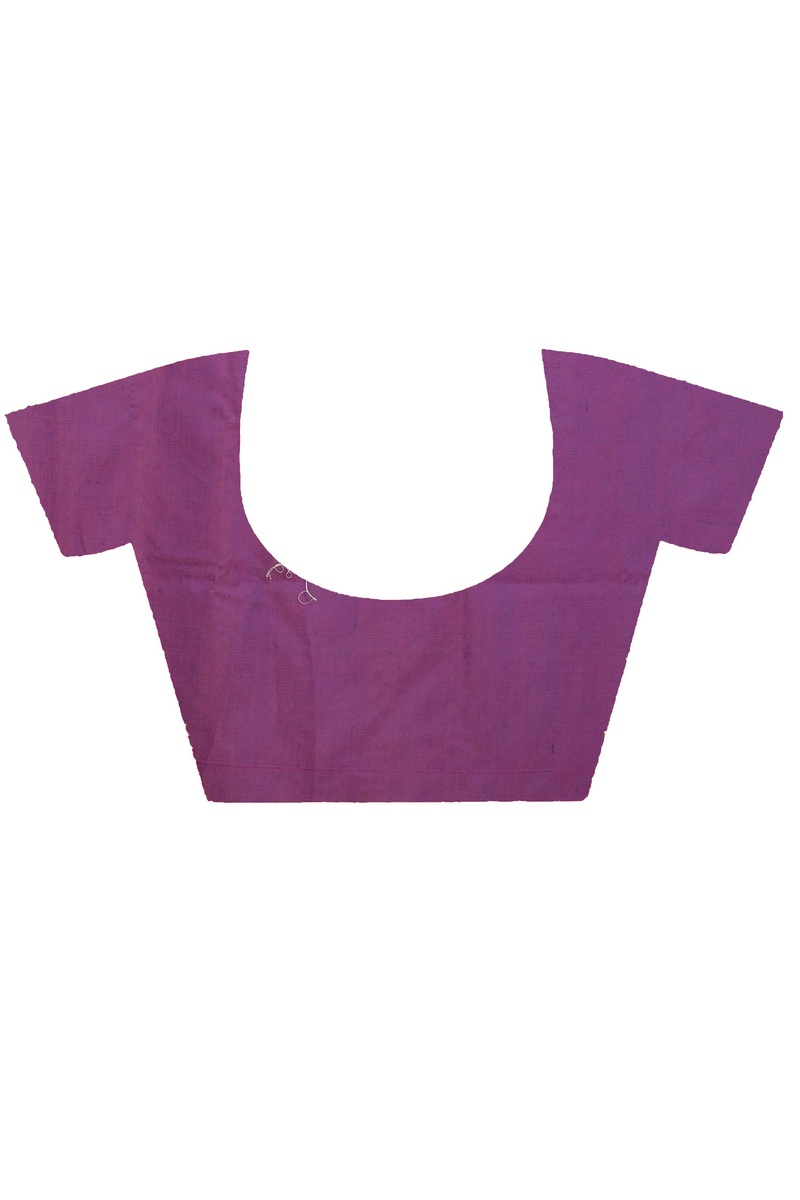 Dark Purpel Pure Cotton Achrun Embroidery Handloom saree (2242)