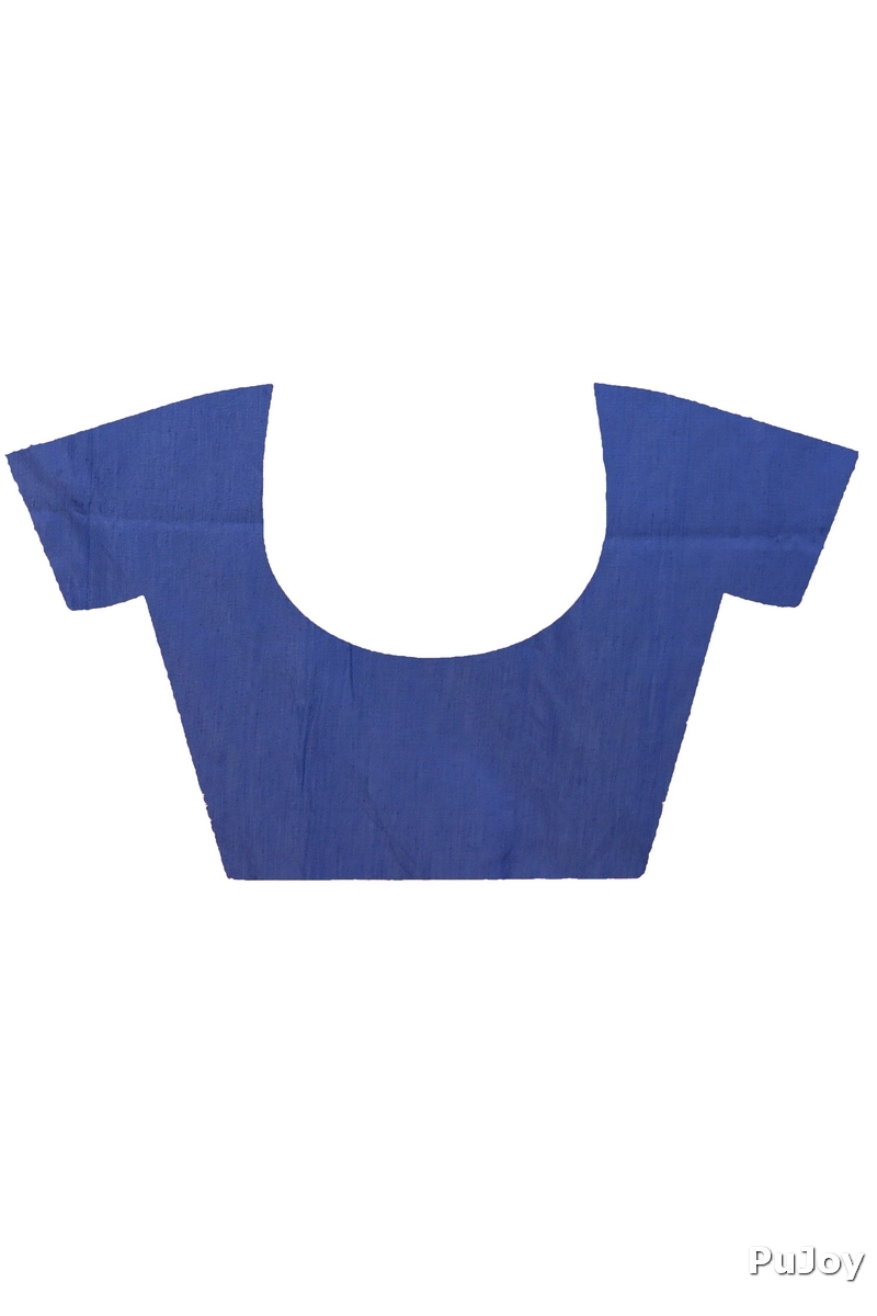 Blue Pure Cotton Achrun Embroidery Handloom saree (2243)