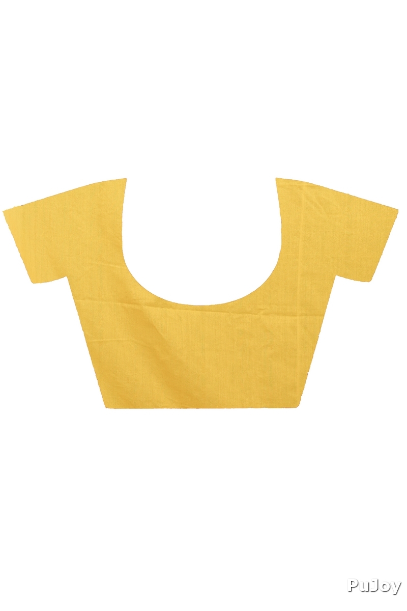 Yellow Pure Cotton Achrun Embroidery Handloom saree (2245)