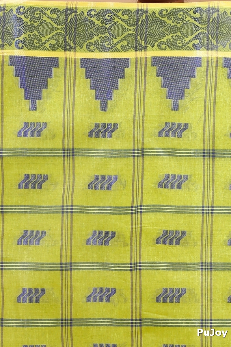 Green Pure Cotton Kamala Desiging Tant Saree (225)