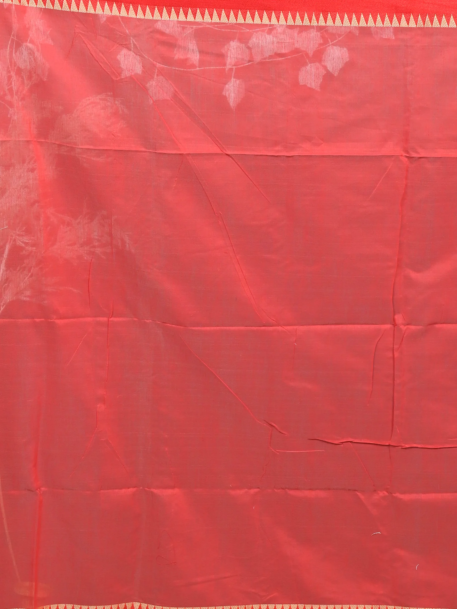White Red Pure Cotton Borma Handloom Saree (2262)