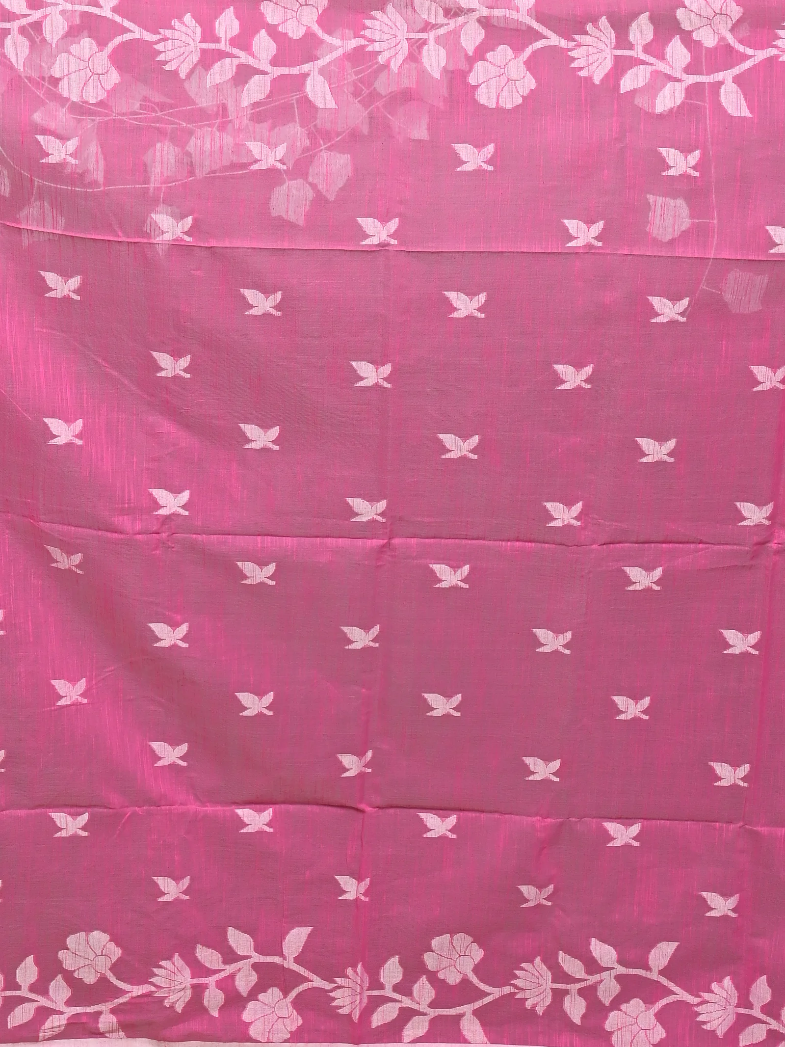 Purple Cotton Blend Parlon Handloom Saree (2296)