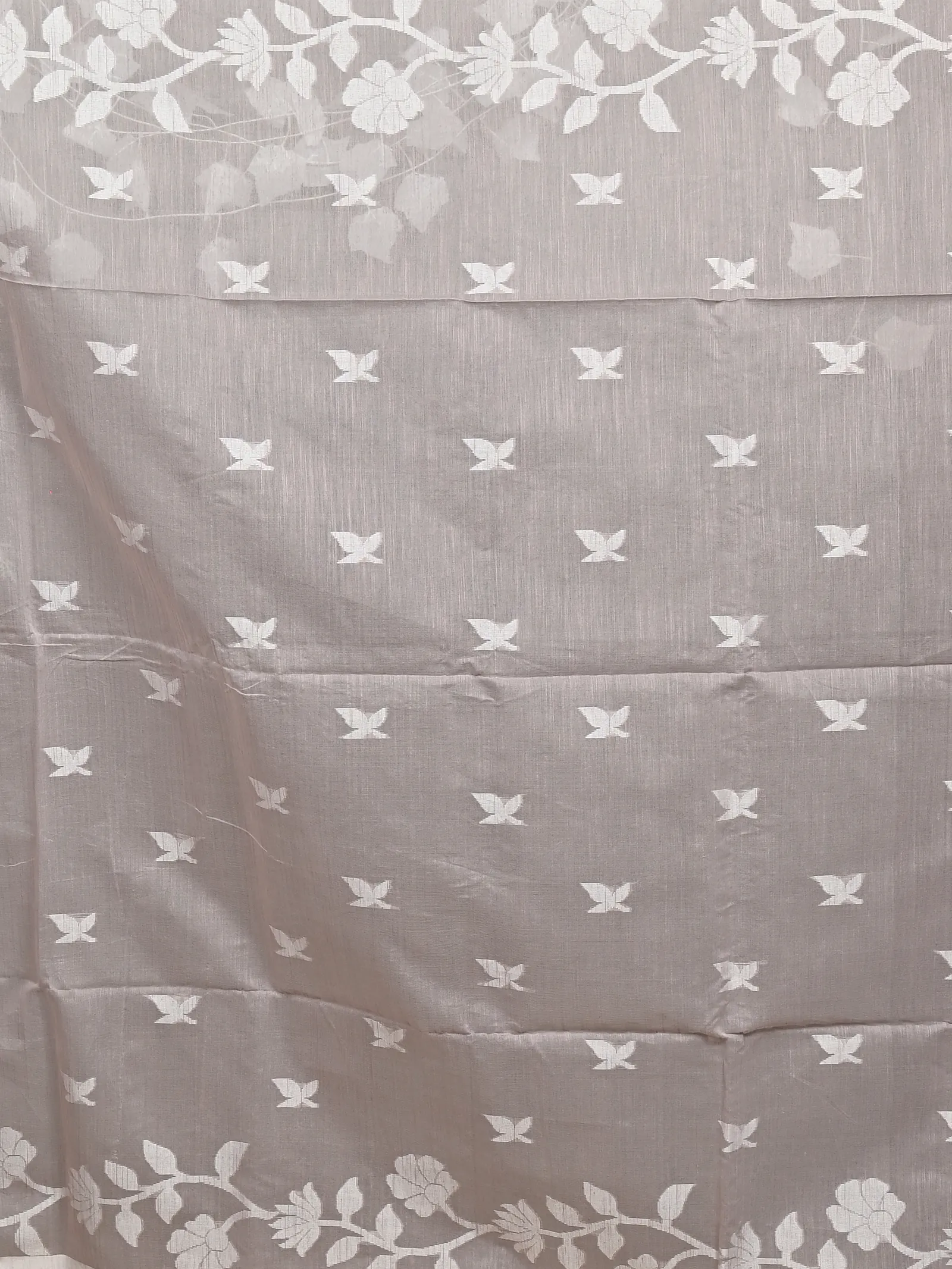 Wine Cotton Blend Parlon Handloom Saree (2297)