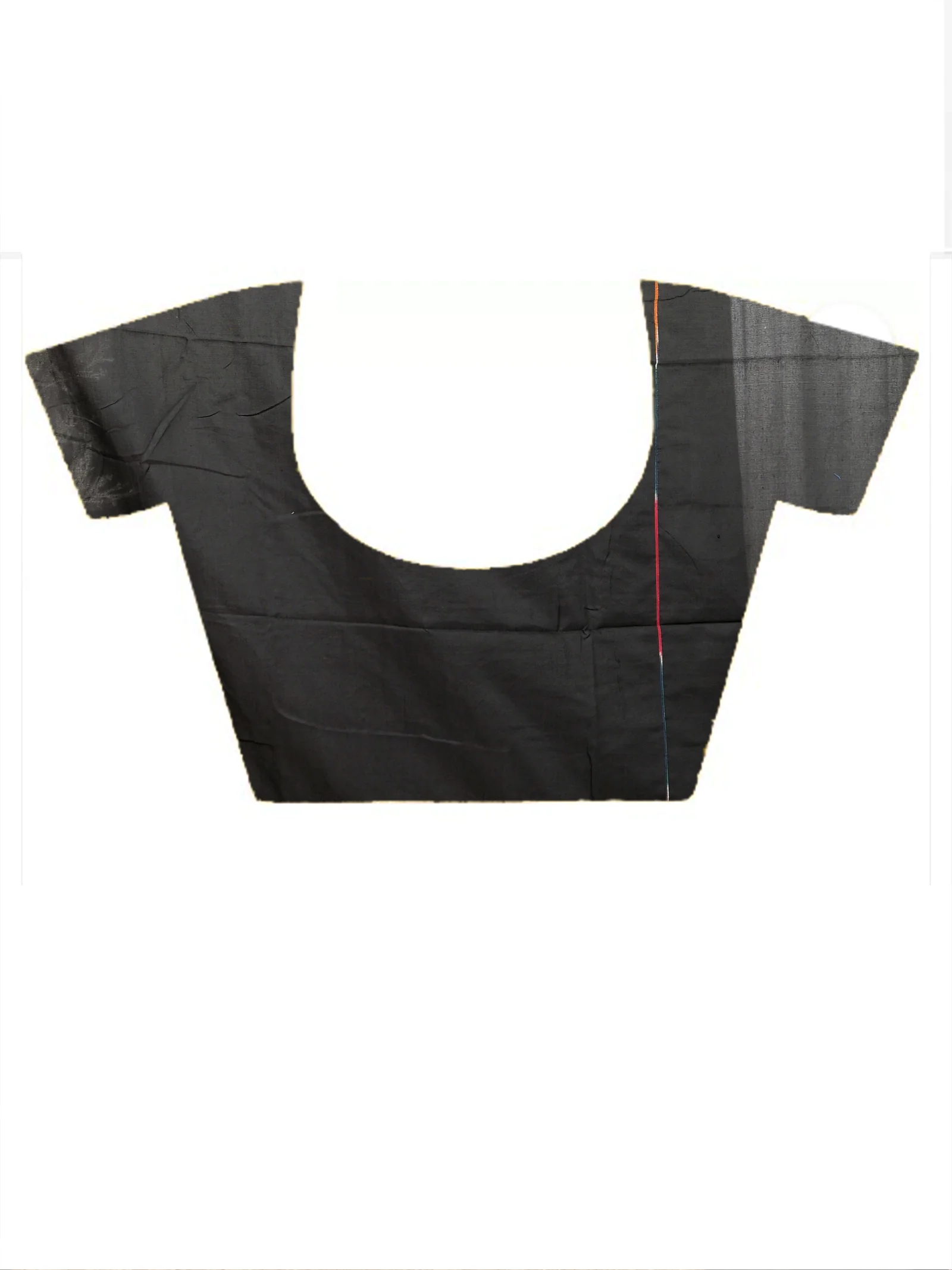 Black Red Cotton Ektara Applique Saree  (23)