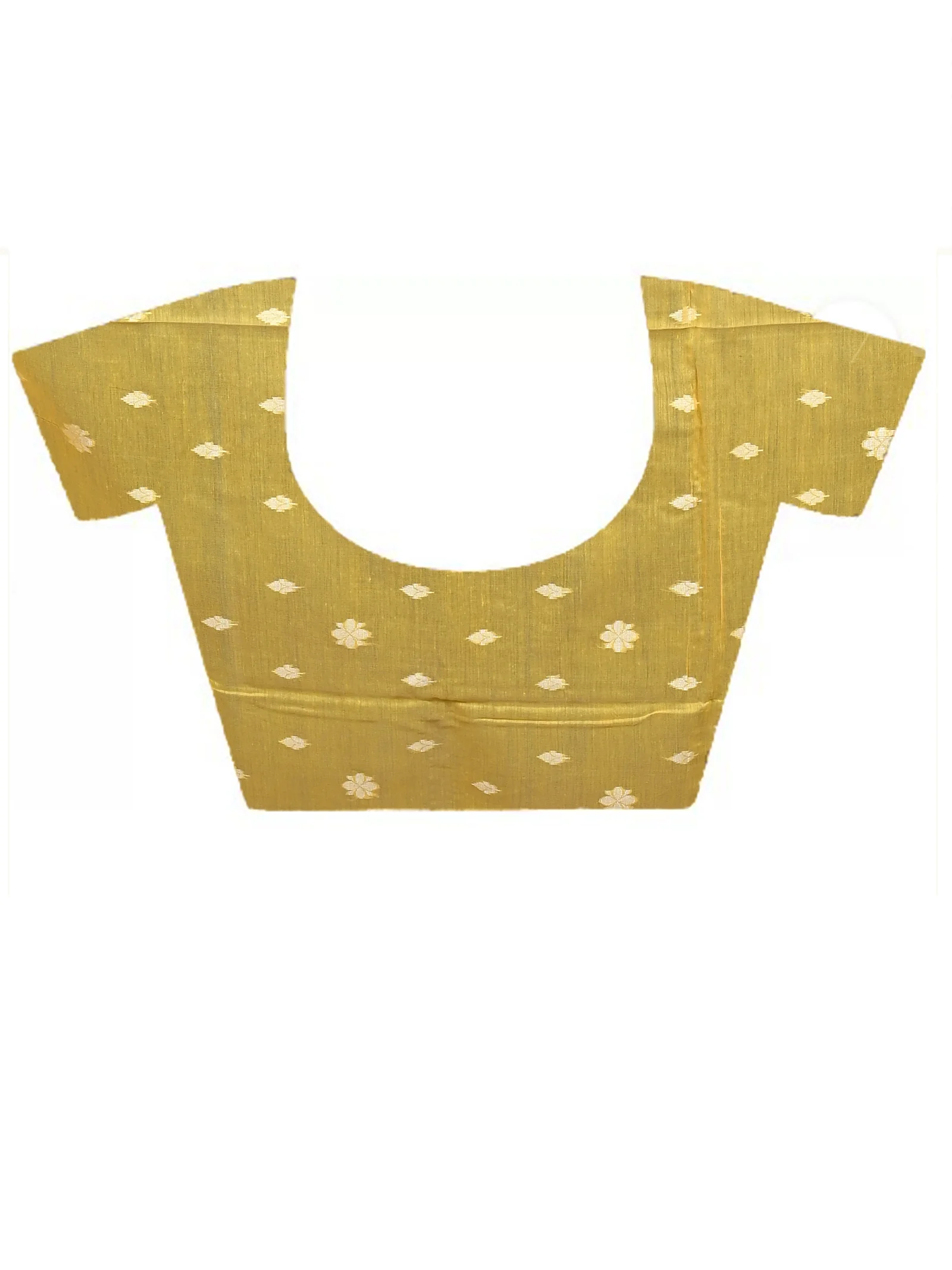 Yellow Cotton Blend Parlvi Handloom Saree (2301)