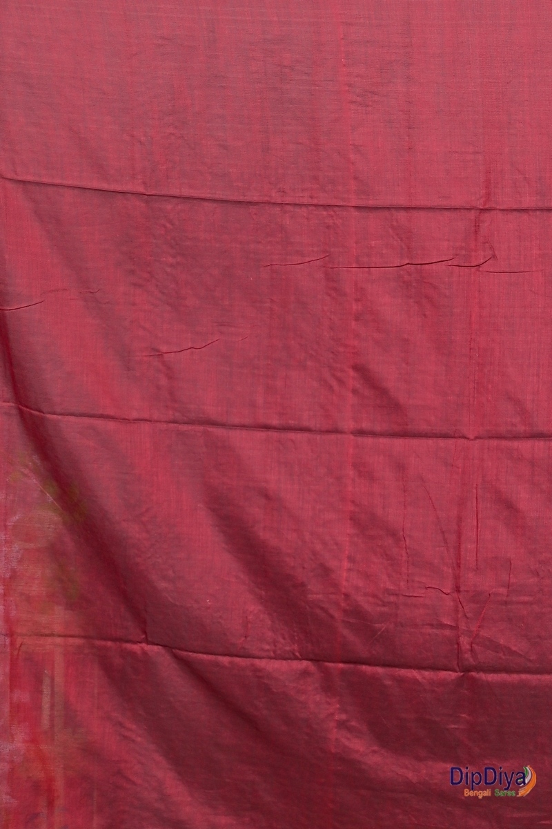 Marun Pure Cotton Parama Embroidery Handloom saree (288)
