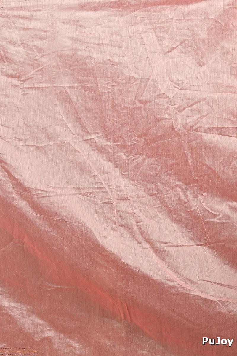 Baby Pink Cotton Blend Dayki Kantha Stitch Saree (2945)