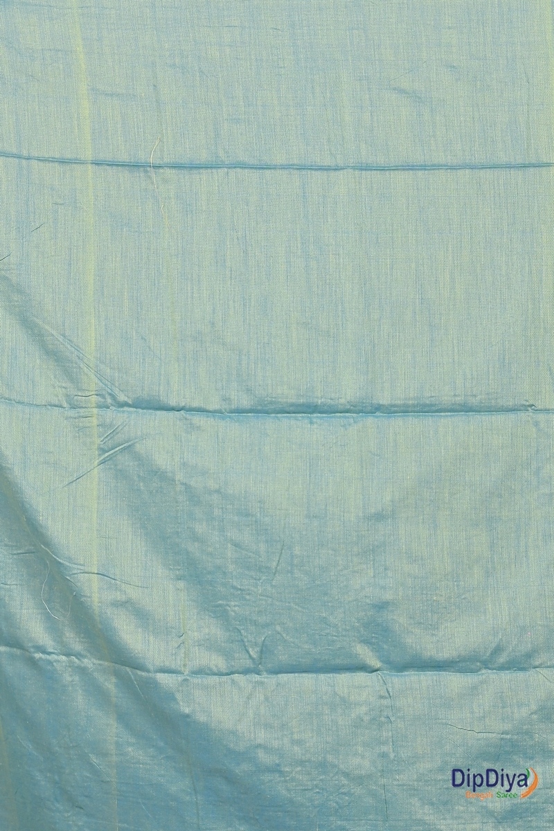 See Green Pure Cotton Paray Embroidery Handloom saree (295)