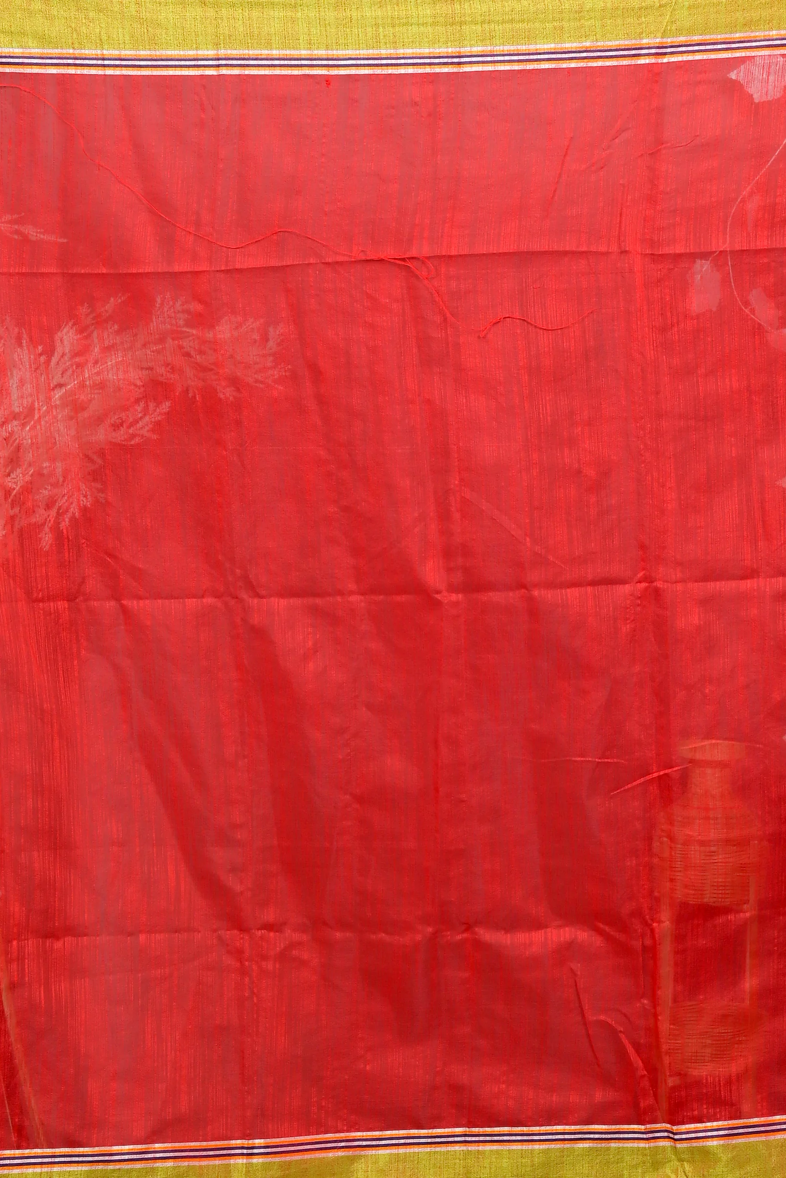 Red Green Cotton Blend Deepsi Hand Painted Saree (2957)