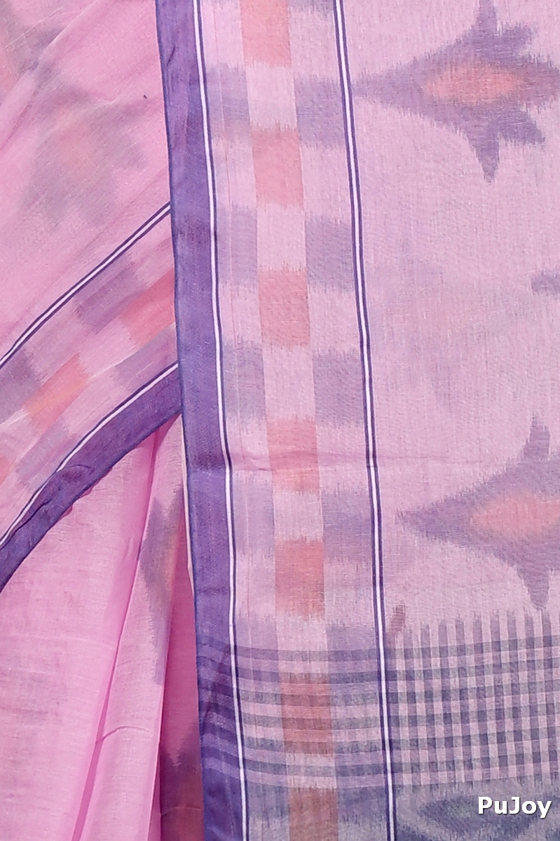 Light Purple Pure Cotton Devai Tant Saree Print (2961)