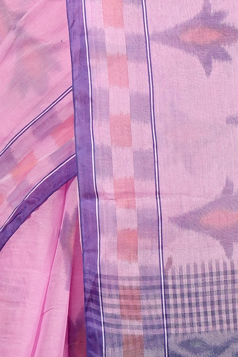 Light Purple Pure Cotton Devai Tant Saree Print (2961)